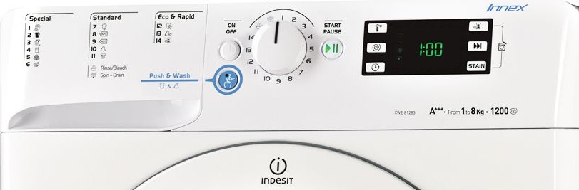 Indesit Innex XWE81283XW programe si functii