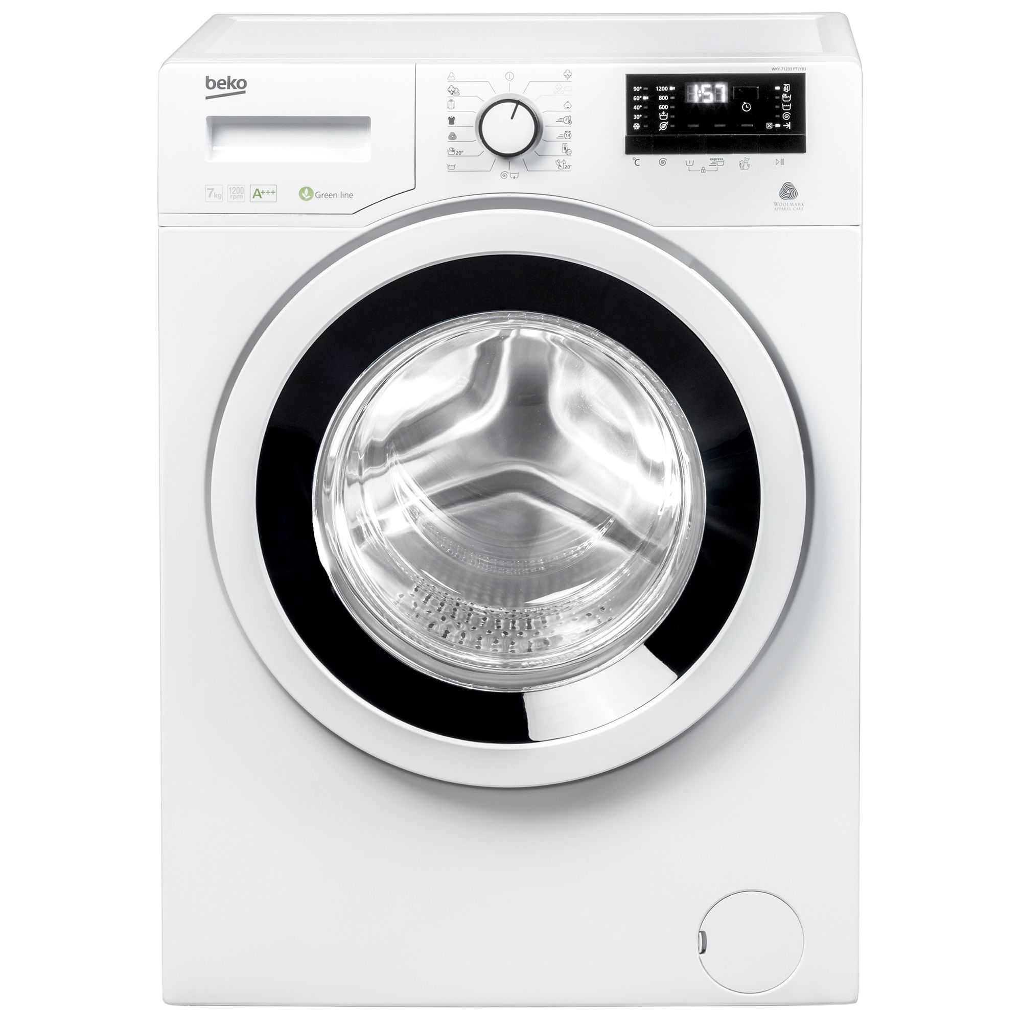 Masina de spalat rufe Slim Beko WKY71233PTLYB3, 7 kg, 1200 RPM, Clasa A+++, Mini LCD, Alb